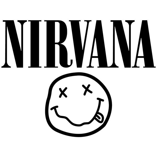 Aufkleber: Nirvana un Smiley Säufer
