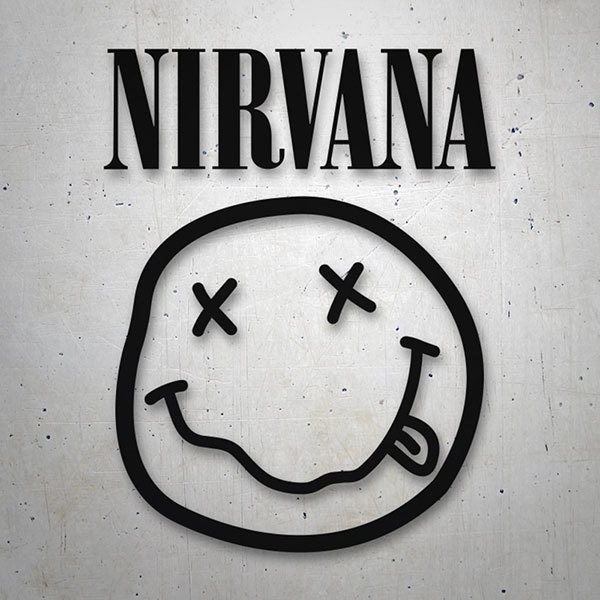 Aufkleber: Nirvana mit Smiley Säufer