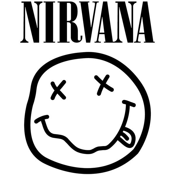 Aufkleber: Nirvana mit Smiley Säufer