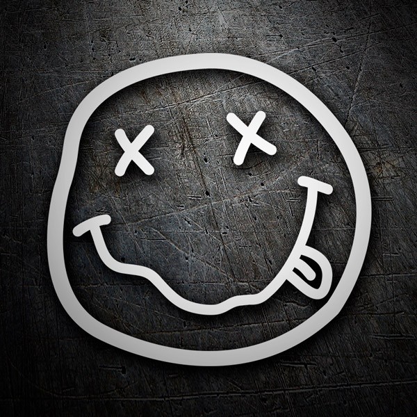 Aufkleber: Smiley Säufer mit Nirvana