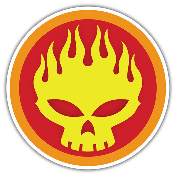 Aufkleber: Totenkopf mit Flammen von The Offspring