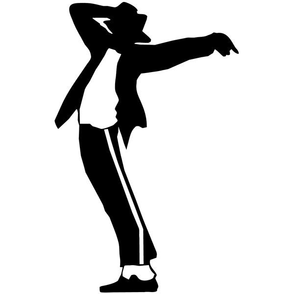 Aufkleber: Silueta de Michael Jackson Bailando - Billie Jean
