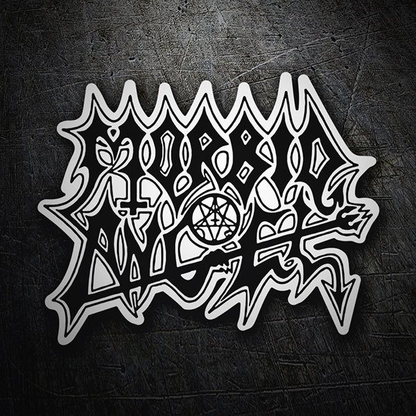 Aufkleber: Morbid Angel Schwarz mit Verzerrter Schriftart