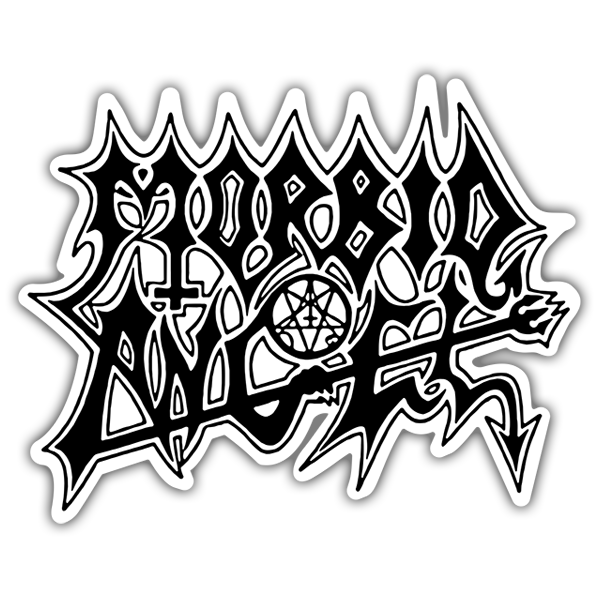 Aufkleber: Morbid Angel Schwarz mit Verzerrter Schriftart