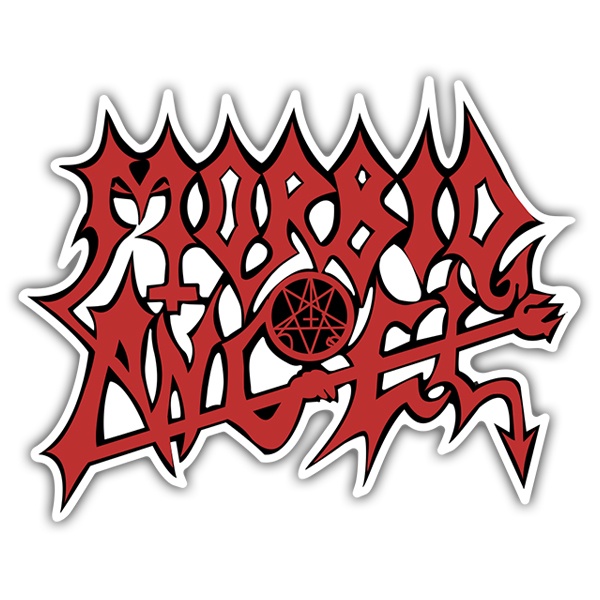 Aufkleber: Morbid Angel Rot