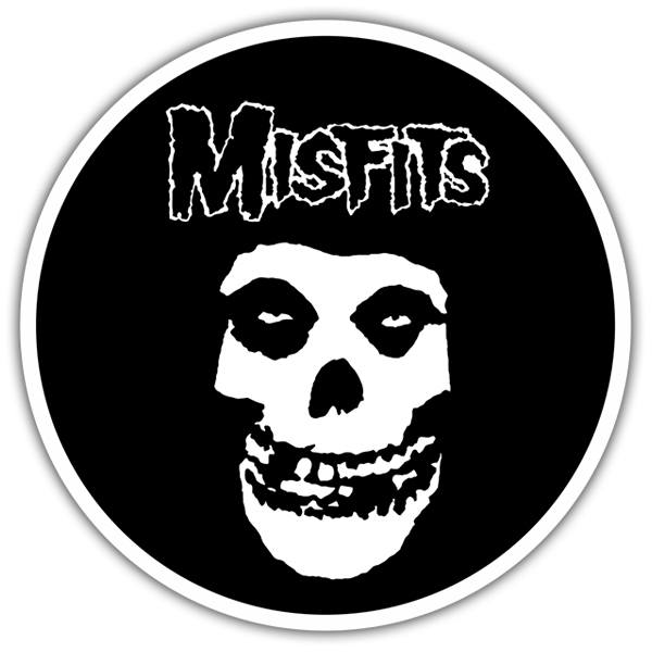Aufkleber: Sch&auml;del mit Misfits-Text