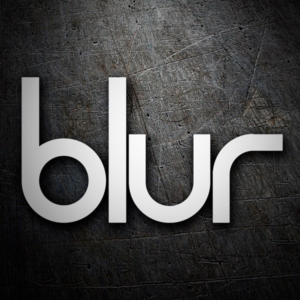 Aufkleber: Blur Logo mit Rundschrift