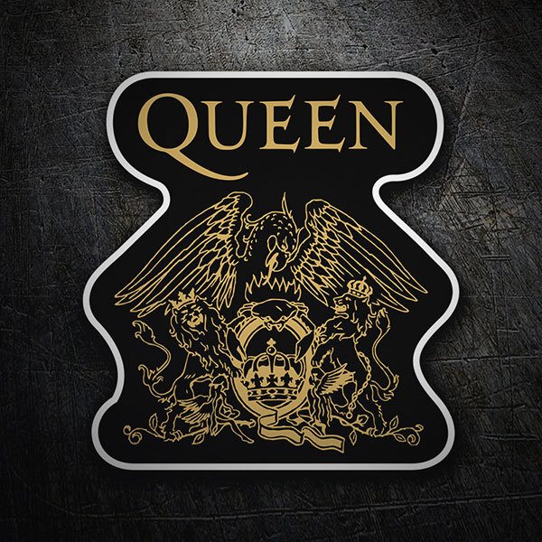 Aufkleber: Logo von Queen mit Wappen