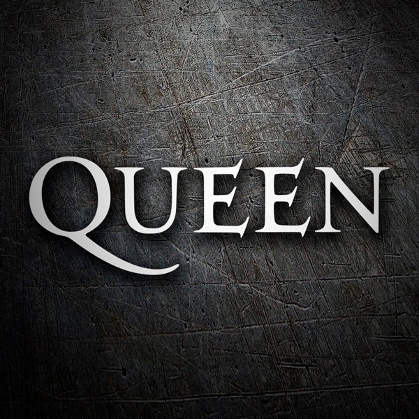 Aufkleber: Logo von Queen im musikalischen Stil