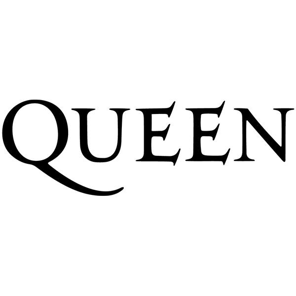 Aufkleber: Logo von Queen im musikalischen Stil