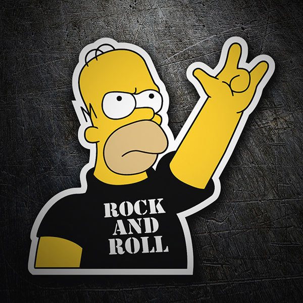 Aufkleber: Rock and Roll Homer