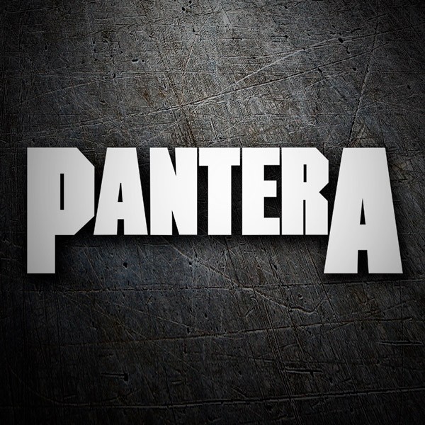 Aufkleber: Logotipo Pantera mit zentriertem Text