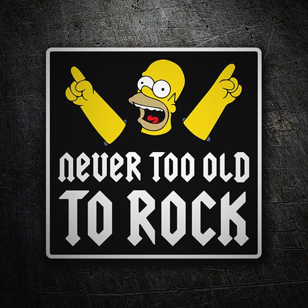 Aufkleber: Homer Never too old to rock 1