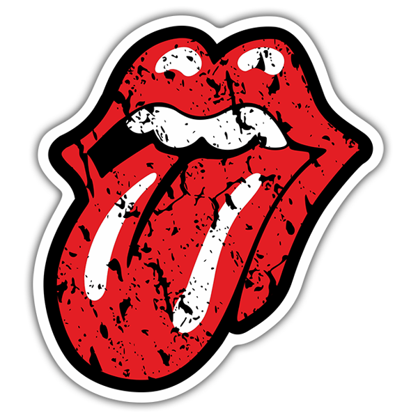 Aufkleber: The Rolling Stones getragen