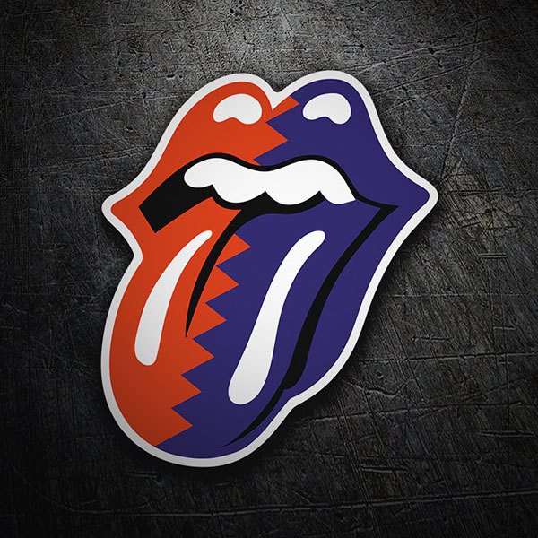 Aufkleber: The Rolling Stones Zweifarbige Zunge