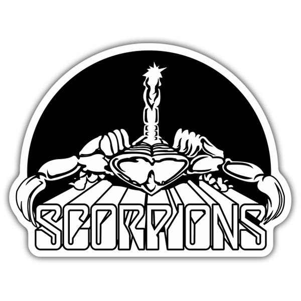 Aufkleber: Logo Scorpions mit Skorpion und Dreizack