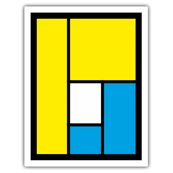 Aufkleber: Logo Pearl Jam mit geometrischen Formen