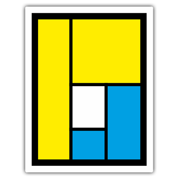 Aufkleber: Logo Pearl Jam mit geometrischen Formen