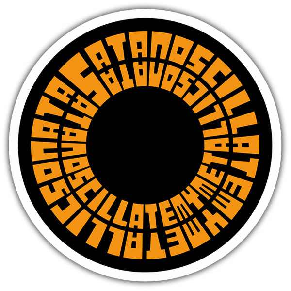 Aufkleber: Logo Soundgarden mit zyklischem Design