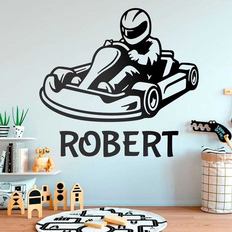 Kinderzimmer Wandtattoo: Personalisierter Kart