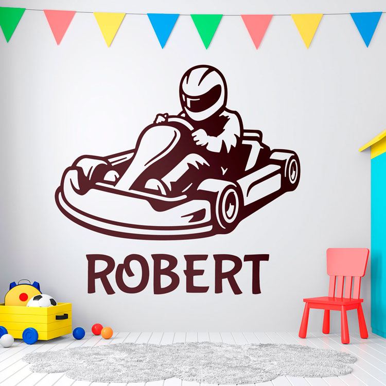 Kinderzimmer Wandtattoo: Personalisierter Kart