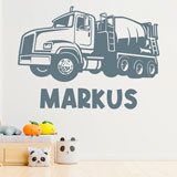 Kinderzimmer Wandtattoo: Personalisierter Fahrmischer 2