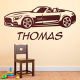 Kinderzimmer Wandtattoo: Personalisierter Cabrio-Sportwagen 2