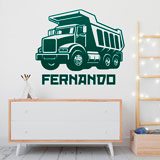 Kinderzimmer Wandtattoo: Personalisierter Baustellen-Lkw 2