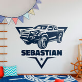 Kinderzimmer Wandtattoo: Abenteuer 4x4 mit Namen