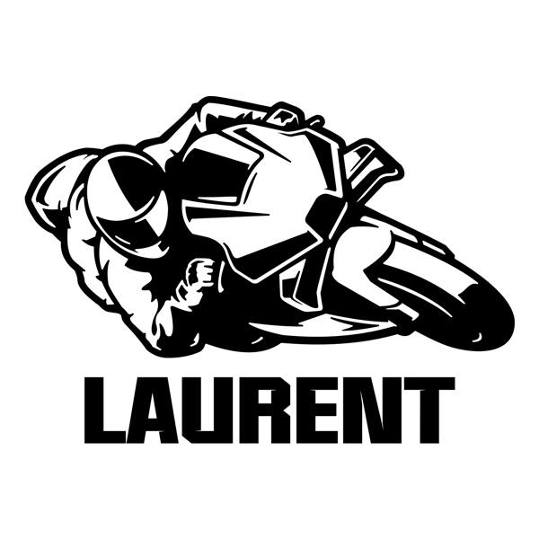 Kinderzimmer Wandtattoo: MotoGP Rennmotorrad mit Namen