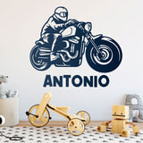 Kinderzimmer Wandtattoo: Custom Chopper mit Namen 2