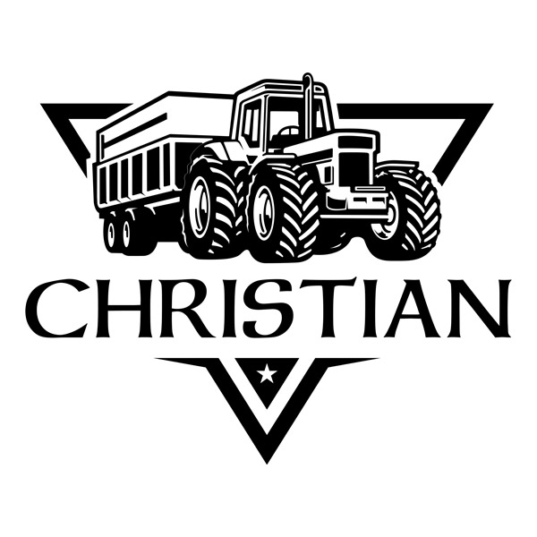 Kinderzimmer Wandtattoo: Tractor con nombre