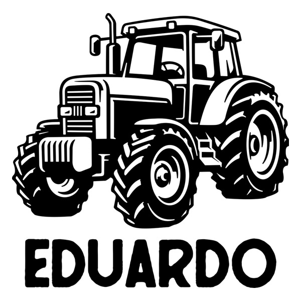 Kinderzimmer Wandtattoo: Traktor John Deere mit Name