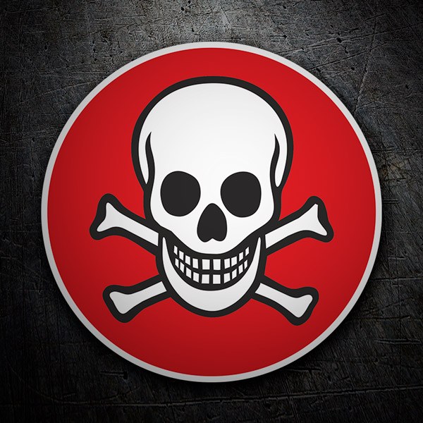 Aufkleber: Totenkopf mit gekreuzten Knochen
