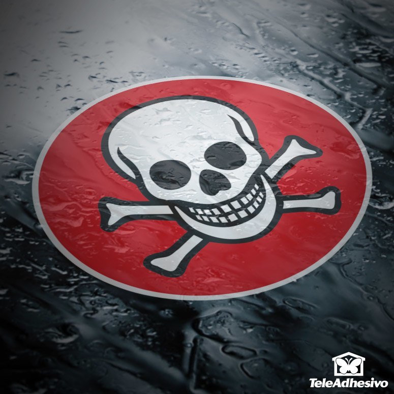 Aufkleber: Piratenknochen-Silhouette