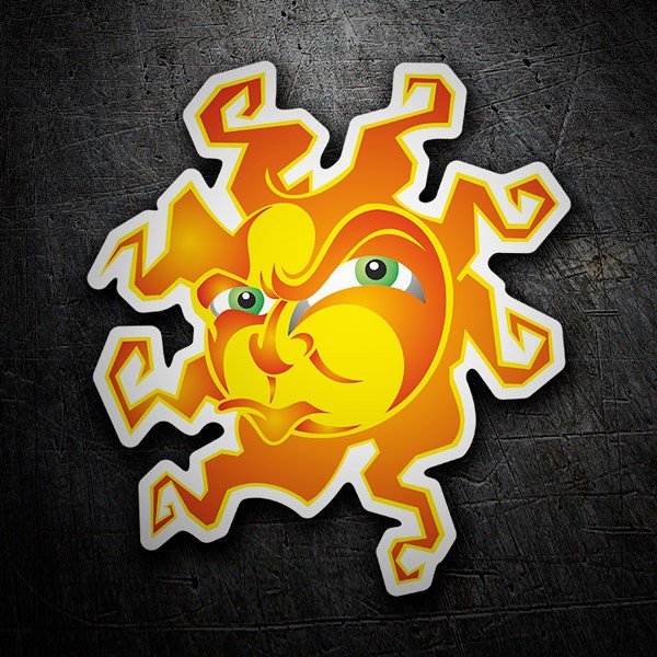 Aufkleber: Wütende Sonne
