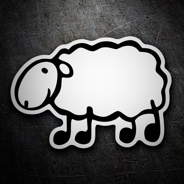 Aufkleber: Weißes Lacha-Schaf