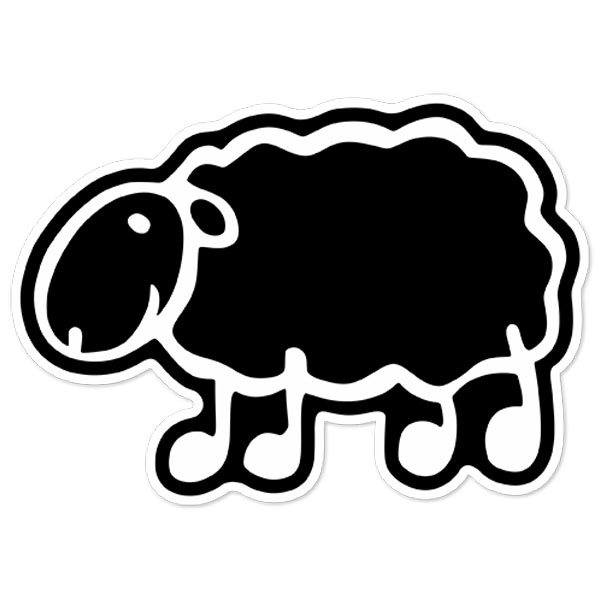 Aufkleber: Schwarzes Lacha-Schaf