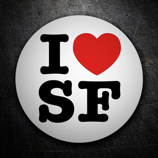 Aufkleber: I love SF