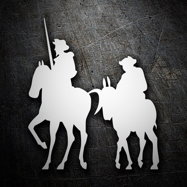 Aufkleber: Don Quijote und Sancho