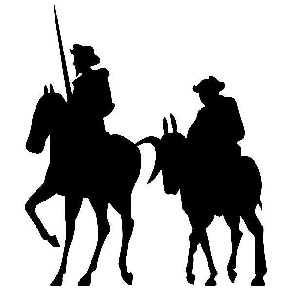Aufkleber: Don Quijote und Sancho