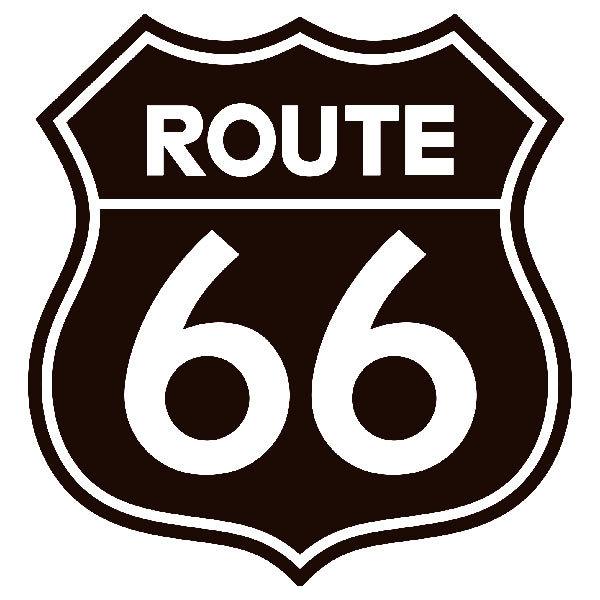 Aufkleber: Route 66 gestanzt