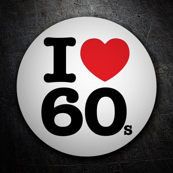 Aufkleber: I love 60s