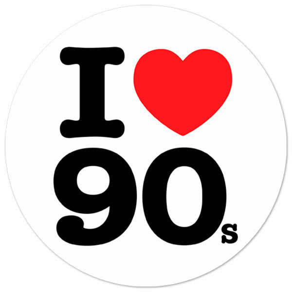 Aufkleber: I love 90s