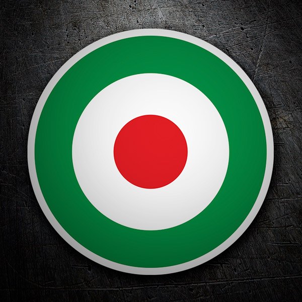 Aufkleber: Italien-Flaggen-Kreis