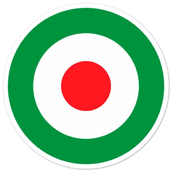 Aufkleber: Italien-Flaggen-Kreis