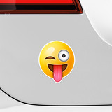 Aufkleber: Zwinkern Gesicht und Zunge emoji 5