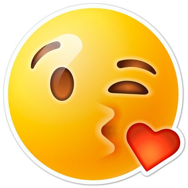 Aufkleber: Kuss emoticon