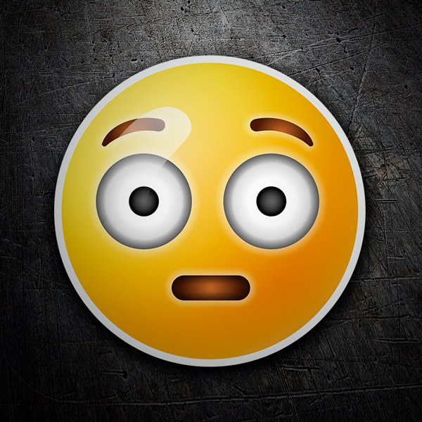 Aufkleber: Errötetes Gesicht emoji