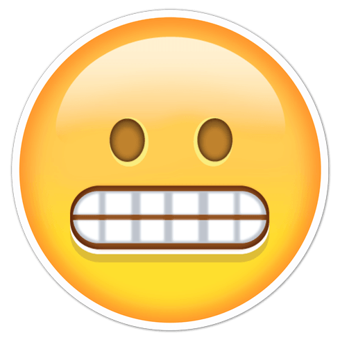 Aufkleber: Wut Gesicht zeigt Zähne